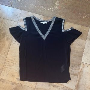 Maje black and white top